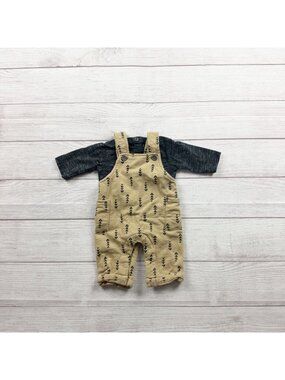 Little Lad Baby Overalls & Bodysuit Set Outfit Arrow Print 0-3 Months